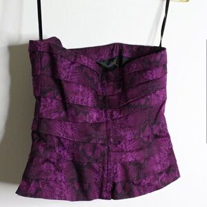Purple snake print layer corset top– White House black market– 4